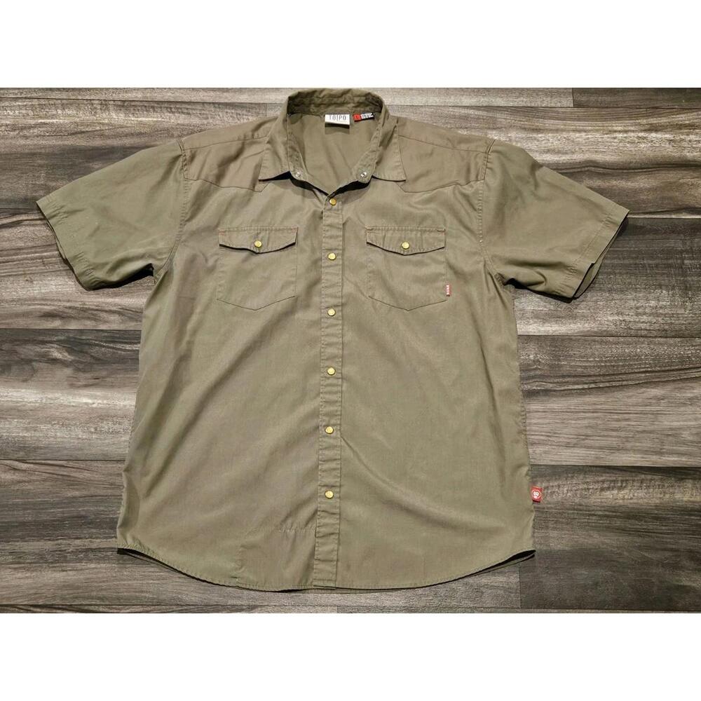 Howler Brothers Olive Casual Button Down Shirt